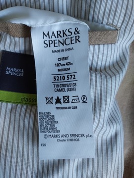 MARKS&SPENCER garnitur len wiskoza 52/54 L XL