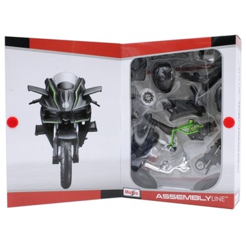 Kawasaki Ninja H2R H2 R 2017 Maisto KIT 1:12 Сборка модели мотоцикла