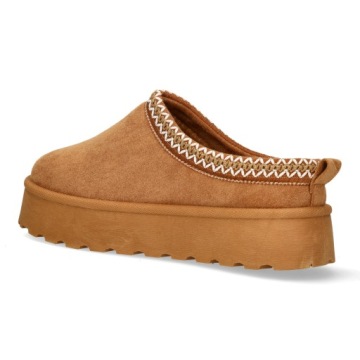 ЖЕНСКИЕ ТАПОЧКИ-САПОЖКИ ВЕРБЛЮЖЬИ УТЕПЛЕННЫЕ С МЕХОМ НА ПЛАТФОРМЕ ЗАМШЕВЫЕ EKO R 39