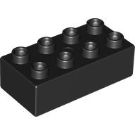 LS NOWE LEGO DUPLO KLOCEK PODSTAWOWY 2x4 CZARNY
