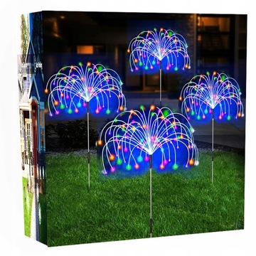 Lampki ogrodowe solarne kulki 10LED 70cm kolorowe