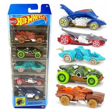 39 HOT WHEELS PIĘCIOPAK 5-pack AUT STREET BEASTS HFV91