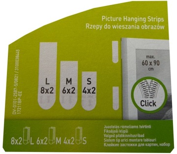 3M COMMAND RZEPY DO WIESZANIA OBRAZÓW ZESTAW ROZMIAR S+M+L 36 SZTUK _ 17211