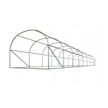 OGRODOWY TUNEL FOLIOWY STELAŻ 8x3x2m SZKLARNIA 24m BASS POLSKA