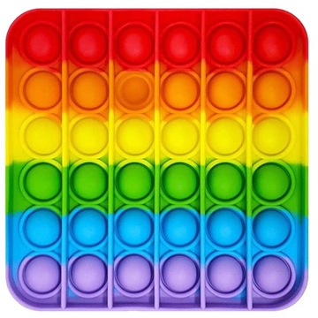 СЕНСОРНАЯ ИГРУШКА КВАДРАТНЫЙ РАДУЖНЫЙ ШАР