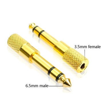 6.5mm do 3.5mm Adapter Jack Stereo żeński Ada