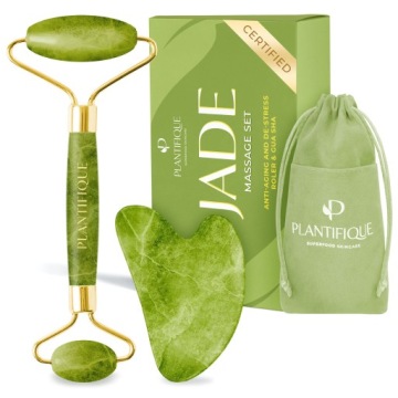 Роликовый массажер для лица Jade Gua Sha