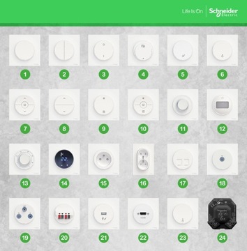 SCHNEIDER ODACE STYLE ОДНОРАМНАЯ S52P702