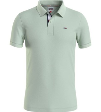 Tommy Jeans koszulka polo męska miętowa DM0DM15940-LXW M