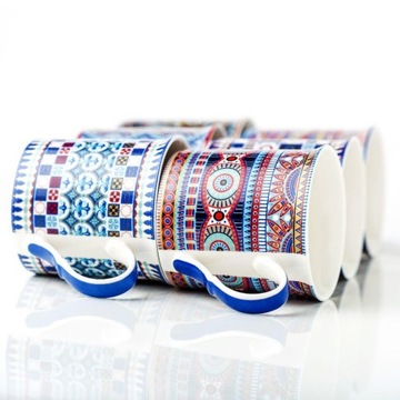 ZESTAW 4 KUBKÓW PORCELANOWYCH 330ML NA PREZENT