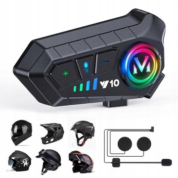 МОТОЦИКЛ ИНТЕРКОМ ГАРНИТУРА СВЯЗЬ BLUETOOTH ШЛЕМ ИНТЕРКОМ