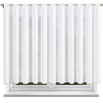 FIRANA WOALOWA GŁADKA KLASYCZNA BIAŁA NA PRZELOTKACH 400x150cm
