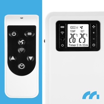 ЭЛЕКТРИЧЕСКИЙ КОНВЕКТОР НАГРЕВАТЕЛЬ WIFI ТЕРМОСТАТ МОЩНЫЙ ДИСТАНЦИОННЫЙ 2300ВТ
