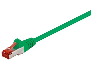 Kabel sieciowy CAT6 S/FTP (PiMF), Zielony 1.5 m