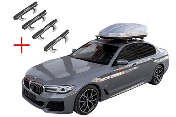 BOX DACHOWY BAGAŻNIK 450L MODEL MILANO SREBRNY
