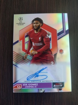 Joe Gomez auto autograf topps finest Liverpool