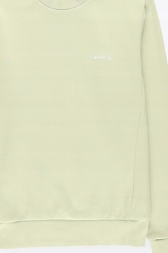 Calvin Klein NG5 gmf limonkowa bluza prosta oversize dresowa logo S