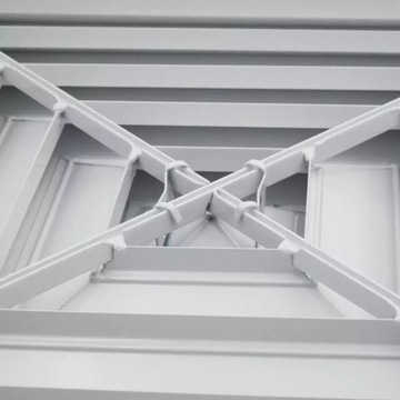 Квадратный потолочный диффузор, внешний 595x595, внутренний 450x450