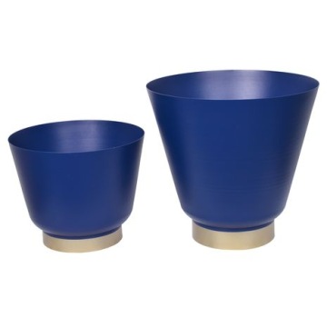 DONICA KWIETNIK DONICZKA METALOWA GRANATOWO ZŁOTA