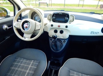 Fiat 500 II Seria 4 1.2 69KM 2017 Fiat 500 1.2 Lounge szklany dach jasny środek ładny zadbany bezwypadkowy, zdjęcie 24
