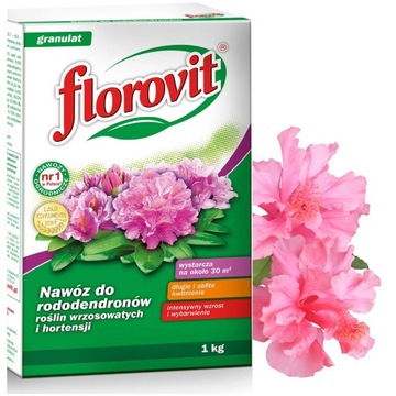 FLOROVIT GRANULOWANY Nawóz do rododendronów hortensji 1kg WRZOS HORTENSJA