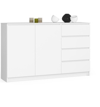 Komoda szafka K013 160cm 4 szuflady biała AKD