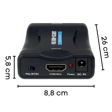 АДАПТЕР ПРЕОБРАЗОВАТЕЛЯ ЗВУКА ИЗОБРАЖЕНИЯ EURO-HDMI SCART