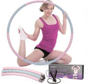 GREFIC Hoola Hoops HULA HOP dla dorosłych PIANKOWE z obciążeniem, SKAKANKA