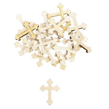 Drewniane Scrapki Krzyż Krzyżyk Krzyże 2,2cm x 3cm Zestaw 20szt