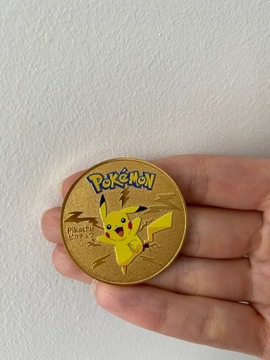 Золотая коллекционная монета POKEMON GO PIKACHU