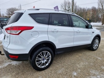 Ford Kuga II SUV 2.0 Duratorq TDCi 163KM 2013 Ford Kuga Sliczna biala Titanium 2.0 TDCI 163KM Naped 4x4 200tys km orygin, zdjęcie 9