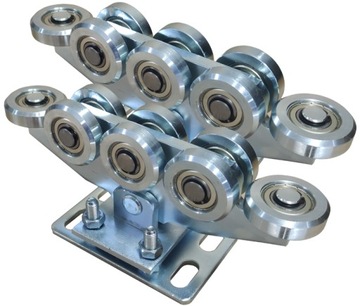 WÓZKI ROLKI DO BRAMY PRZESUWNEJ 80x80x5 8-rolkowe - 2 SZT.