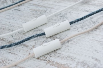 stylowy przełącznik przelotowy wyłącznik na kabel w oplocie do lampki loft