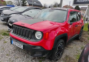 Jeep Renegade SUV 1.6 E-TorQ 110KM 2016 Jeep Renegade I rej 2017r, 1.6 Benzyna. SALON POLSKA. Uszkodzony. Poobijan, zdjęcie 1