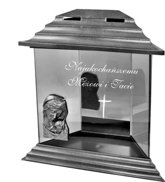 ZNICZ trapez ELEGANCKI SZKLANY z dedykacją GRAWEREM dla Kochanego Męża Taty