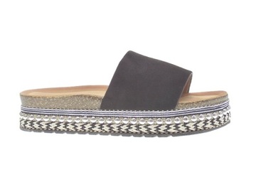 ЗАМШЕВЫЕ ТАПОЧКИ НА ПЛАТФОРМЕ RY-252 Черные