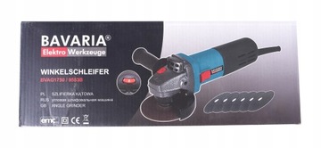 SZLIFIERKA KĄTOWA Z REGULACJĄ OBROTÓW 1750W 125mm KĄTÓWKA DIAX + 6x TARCZA