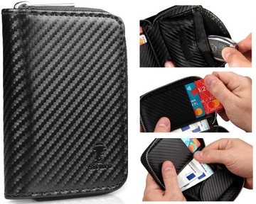 3 w 1 Etui Ochrona na Kluczyk Samochodowy Keyless RFID NFC Portfel Szary