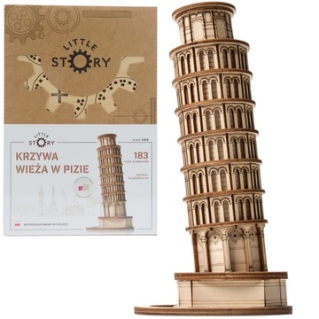 Little Story Drewniane Puzzle Model 3D DIY - Krzywa Wieża w Pizie