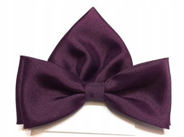 ФИОЛЕТОВЫЙ СЛИВОВЫЙ ГАЛСТУК-БАБОЧКА С КАРМАНОМ-ТРУБКОЙ