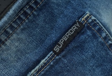 SUPERDRY Spodenki Jeansowe Męskie Bermudy Slim 36