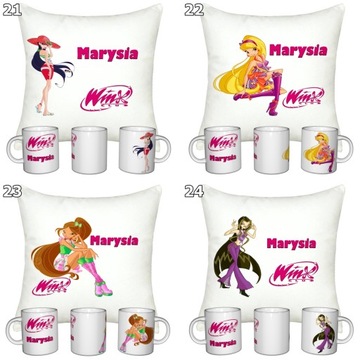 НАБОР WINX CLUB КРУЖКА + ПОДУШКА + ИМЯ