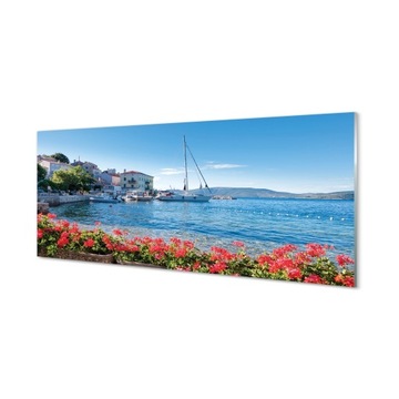 Ścienny panel Morze statek niebo lato 125x50 cm