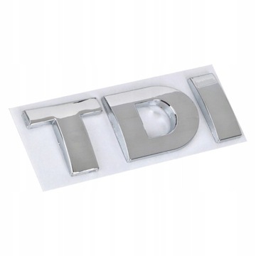 EMBLEMAT znaczek NAPIS chrom metal TDI VW golf