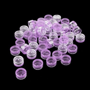 50 paczek plastikowych słoików do różu przenośny fioletowy