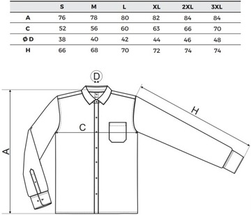 MALFINI STYLE LS 209 KLASYCZNA ELEGANCKA koszula męska długi rękaw XXL