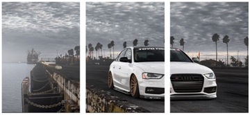 3x OBRAZ NA ŚCIANĘ SAMOCHÓD AUDI S4 BIAŁE 30x40