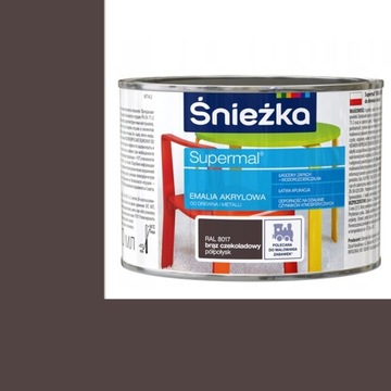 ŚNIEŻKA Emalia Akrylowa PÓŁPOŁYSK 400ml BRĄZ CZEKOLADOWY RAL 8017