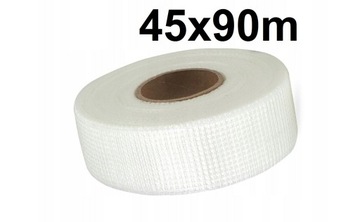 TAŚMA ANTYRYSOWA SIATKA DO PŁYT G-K 45mm X 90m