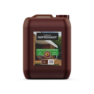 Impregnat lazura farba do drewna z woskami UniDecor teak 10l